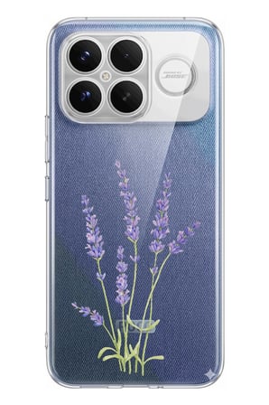 Poco F8 Ultra Uyumlu Lavanta Çiçek Tasarımlı Baskılı Silikon Kılıf