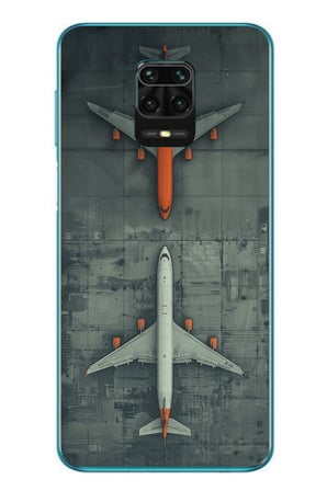 Redmi Note 9s Uyumlu İki Uçak Baskılı Silikon Kılıf