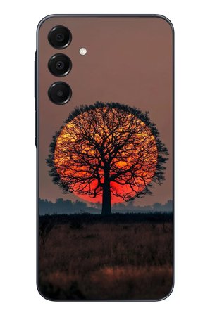 Samsung Galaxy A16 Uyumlu Güneşe Denk Gelen Ağaç Baskılı Silikon Kılıf