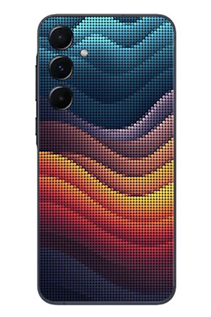 Samsung Galaxy A55 Uyumlu Noktalı Renkler Baskılı Silikon Kılıf