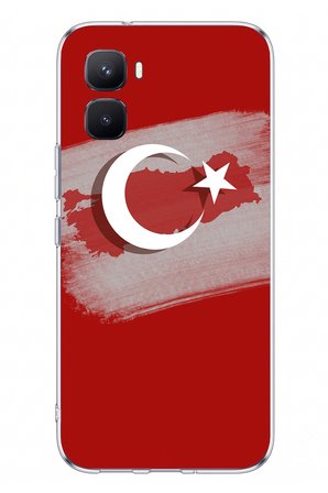 İnfinix GT 50 Pro Uyumlu Türkiye Harita Detaylı Türk Bayrağı Baskılı Silikon Kılıf
