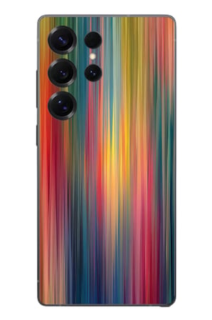 Samsung Galaxy S25 Ultra Uyumlu Gökkuşağı Karışımı Baskılı Silikon Kılıf