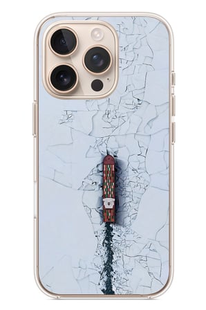 İphone 16 Pro Uyumlu Yük Gemisi Baskılı Silikon Kılıf