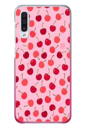 Samsung Galaxy A50 Uyumlu Pembe Kirazlar Baskılı Silikon Kılıf