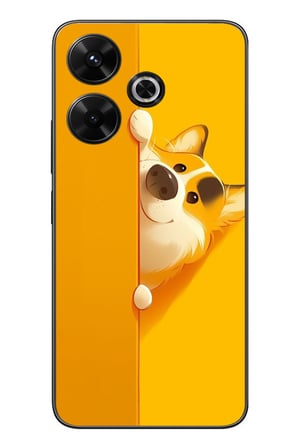 Redmi 13 Uyumlu Sarı Köpek Baskılı Silikon Kılıf
