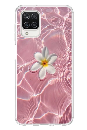 Samsung Galaxy A12 Uyumlu Dalgalı Papatya Baskılı Silikon Kılıf