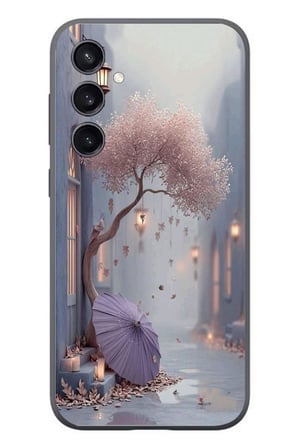Samsung Galaxy S23 Uyumlu Mor Lamba Altı Baskılı Silikon Kılıf