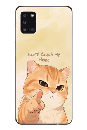 Samsung Galaxy A31 Uyumlu Dont Touch My Phone Baskılı Silikon Kılıf
