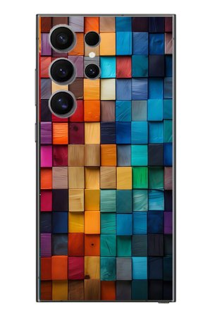 Samsung Galaxy S24 Ultra Uyumlu Gökkuşağı Duvarı Baskılı Silikon Kılıf