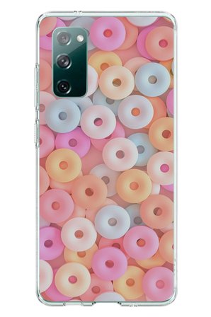 Samsung Galaxy S20 FE Uyumlu Renkli Yuvarlak Şekerler Baskılı Silikon Kılıf