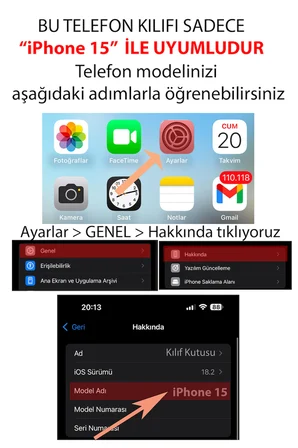 iPhone 15 Uyumlu Geleneksel Motifli Beyaz At Baskılı Silikon Kılıf