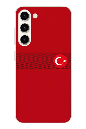 Samsung Galaxy S24 Plus Uyumlu Türk Milli Takım Izgara Desenli Forma Baskılı Silikon Kılıf