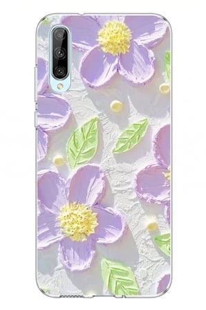 Tecno Pova Curve 2 5G Uyumlu Mor Papatyalar Sulu Boya Baskılı Silikon Kılıf