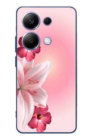 Poco X7 Pro Uyumlu Tematik Çiçek Baskılı Silikon Kılıf