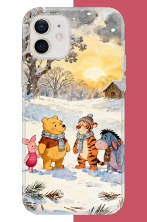 iPhone 11 Uyumlu Winnie The Pooh2 Baskılı Silikon Kılıf