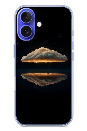 İphone 16 Uyumlu Bulut  Yansıması Baskılı Silikon Kılıf