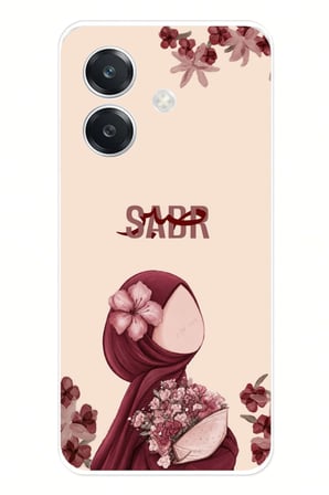 OPPO A3 Uyumlu Bordür Çiçekli Sabır Yazılı Baskılı Silikon Kılıf