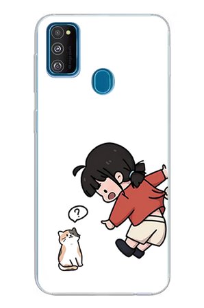 Samsung Galaxy M30S/M21 Uyumlu Zorla Çekiştirilen Sevgili - Çift Kombini Baskılı Silikon Kılıf