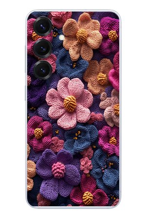 Samsung Galaxy S25 Uyumlu Çiçek Örgüsü Baskılı Silikon Kılıf