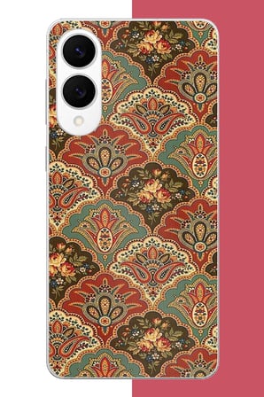 Samsung Galaxy S25 Edge Uyumlu Çini Motif Baskılı Silikon Kılıf