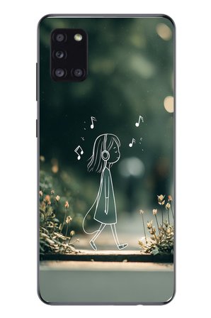 Samsung Galaxy A31 Uyumlu Neon Kız Çocugu Baskılı Silikon Kılıf