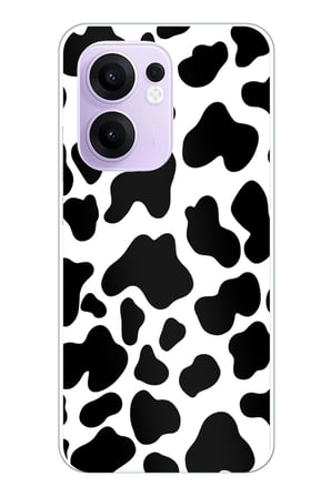 OPPO Reno 13F Uyumlu İnek Desenli Tasarımlı Baskılı Silikon Kılıf