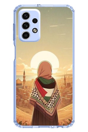 Samsung Galaxy A33 Uyumlu Filistine Özgürlük Kız Baskılı Silikon Kılıf