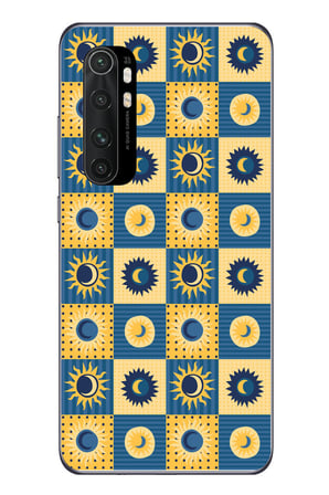 Xiaomi Mi 10 Lite Uyumlu Damalı Papatyalar Baskılı Silikon Kılıf