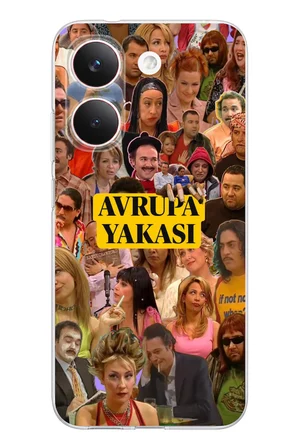 POCO X8 PRO Uyumlu Avrupa Yakası Baskılı Silikon Kılıf
