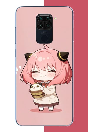 Redmi Note 9 Uyumlu kawaii küçük kız Baskılı Silikon Kılıf