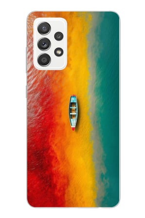 Samsung Galaxy A52 Uyumlu Rengarenk Tekne Baskılı Silikon Kılıf