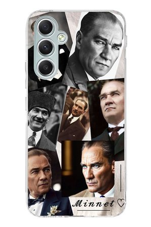 Samsung Galaxy A34 Uyumlu Atatürk Minnet Baskılı Silikon Kılıf