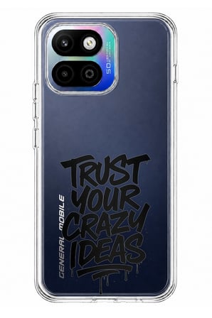 General Mobile GM 26 One 5G Uyumlu Crazy Trust Baskılı Silikon Kılıf