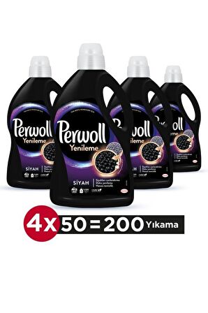 Perwoll Hassas Bakım Sıvı Çamaşır Deterjanı Siyah Yenileme 4 x 2.97 L 200 Yıkama