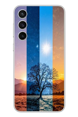 Samsung Galaxy S23 Fe Uyumlu Gündoğumu Mevsimi Baskılı Silikon Kılıf