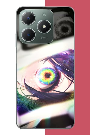 Realme C61 Uyumlu anime göz Baskılı Silikon Kılıf
