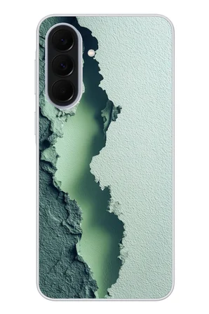 Samsung Galaxy A37 Uyumlu Koyu Yeşil İzler Baskılı Silikon Kılıf