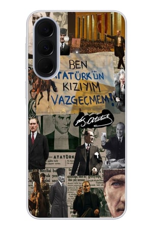 Samsung Galaxy A37 Uyumlu Ben Atatürk Kızıyım Baskılı Silikon Kılıf
