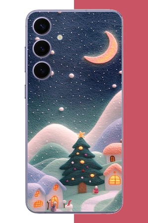 Samsung Galaxy S24 Plus Uyumlu pofuduk kar Baskılı Silikon Kılıf