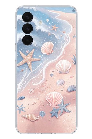 Samsung Galaxy S26+ PLUS Uyumlu Sahil Deniz Kabuğu Baskılı Silikon Kılıf