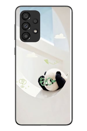 Samsung Galaxy A33 Uyumlu Gözlüklü Panda Baskılı Silikon Kılıf