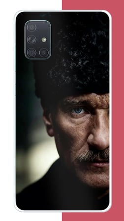 Samsung Galaxy A71 Uyumlu Atatürk4 Baskılı Silikon Kılıf