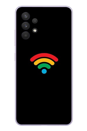 Samsung Galaxy A32 Uyumlu Wifi Simgesi Baskılı Silikon Kılıf