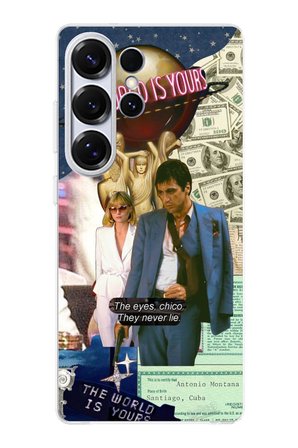 Samsung Galaxy S25 ULTRA Uyumlu Elvira Hancock & Tony Montana Tasarımlı Baskılı Silikon Kılıf