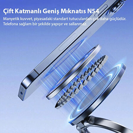 Premium Mıknatıslı Çok güçlü 360 derece araç içi telefon tutucu Fiat egea/Cross Linea Uyumlu