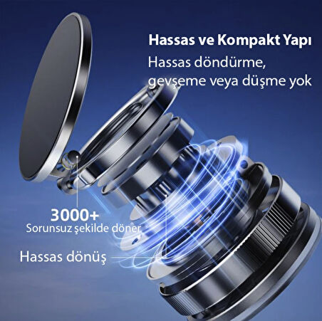 Premium Mıknatıslı Çok güçlü 360 derece araç içi telefon tutucu Fiat egea/Cross Linea Uyumlu