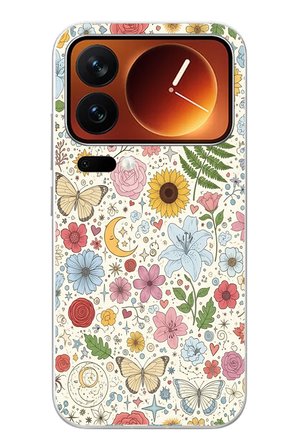 Xiaomi 17 Pro Max Uyumlu Bitkilerin Ahengi Baskılı Silikon Kılıf