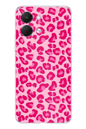 Tecno Spark GO 3 Uyumlu Pembe Leopar Tasarımlı Baskılı Silikon Kılıf