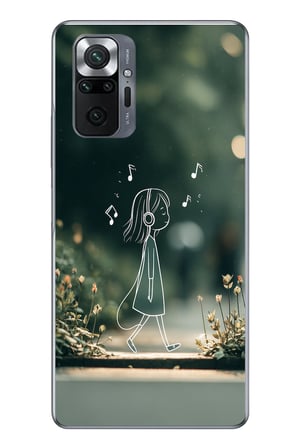 Redmi Note 10 Uyumlu Neon Kız Çocugu Baskılı Silikon Kılıf
