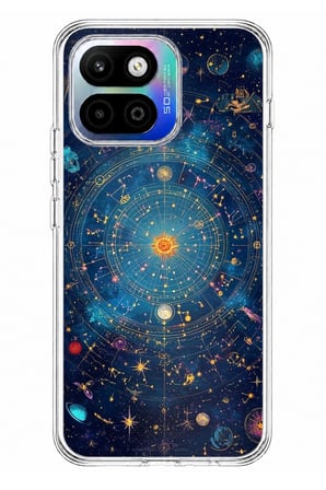 General Mobile GM 26 One 5G Uyumlu Yıldız Atlası Kozmik Rehber Baskılı Silikon Kılıf